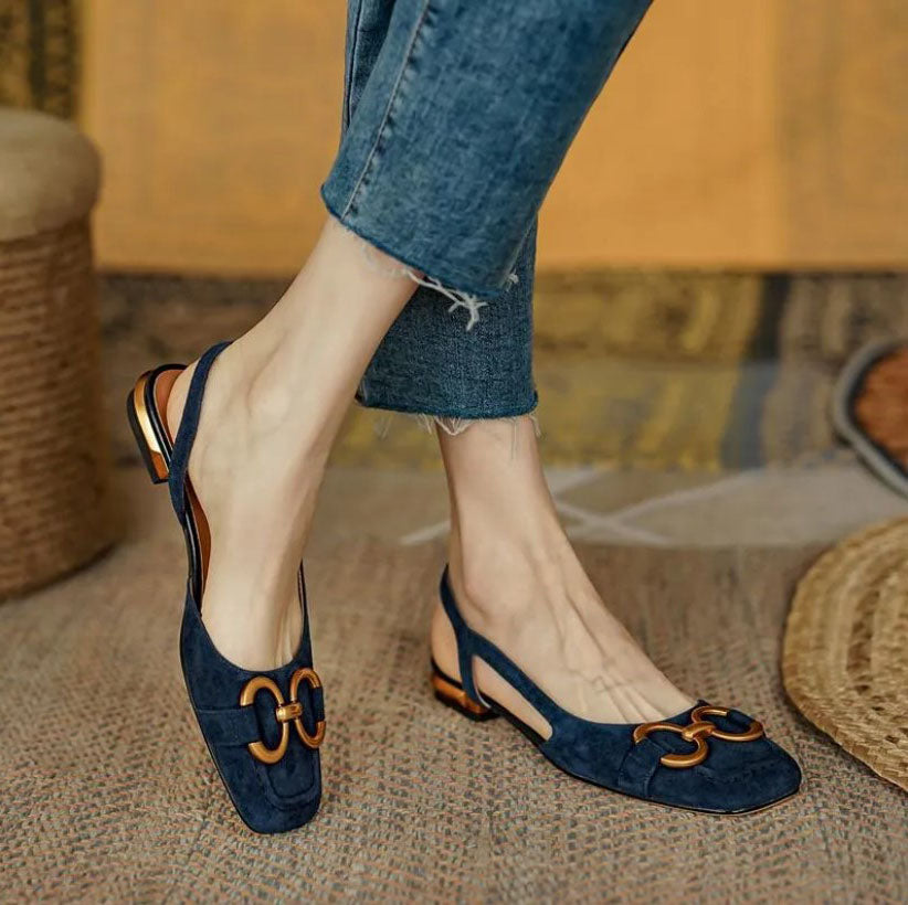 Duttini | Supportive Slingback Square Toe Detail for All-Day Comfort