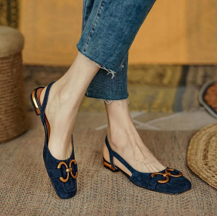 Duttini | Supportive Slingback Square Toe Detail for All-Day Comfort