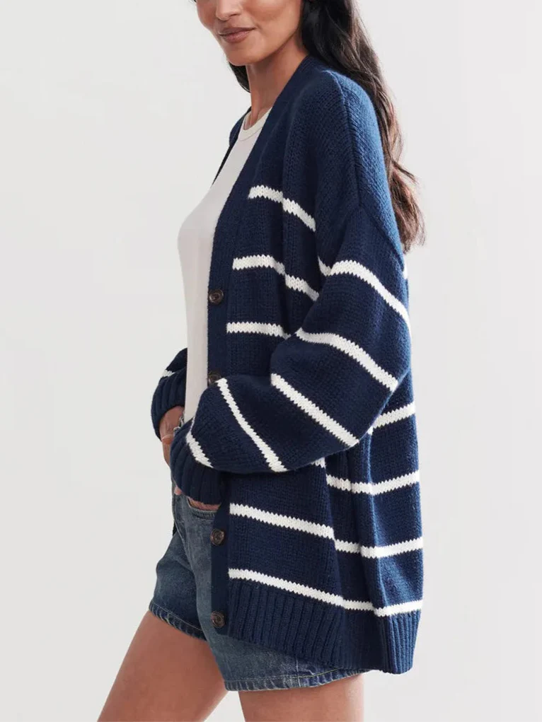 Duttini | Organic Striped Cardigan