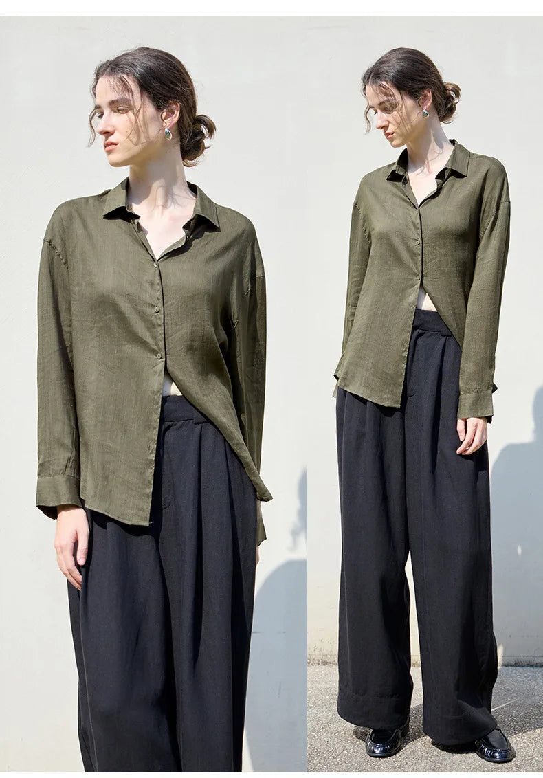 Duttini | Relaxed Ramie Button Down Shirt