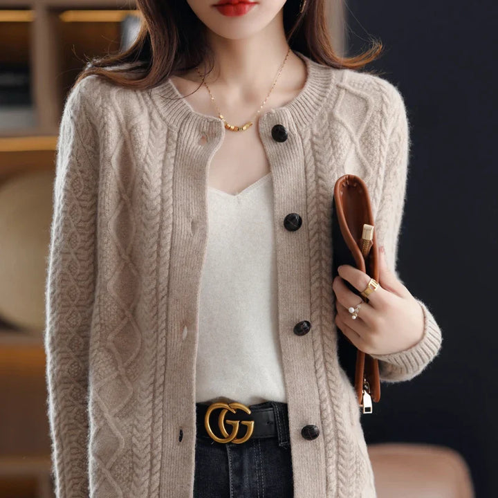 Duttini | Cable Cashmere Cardigan