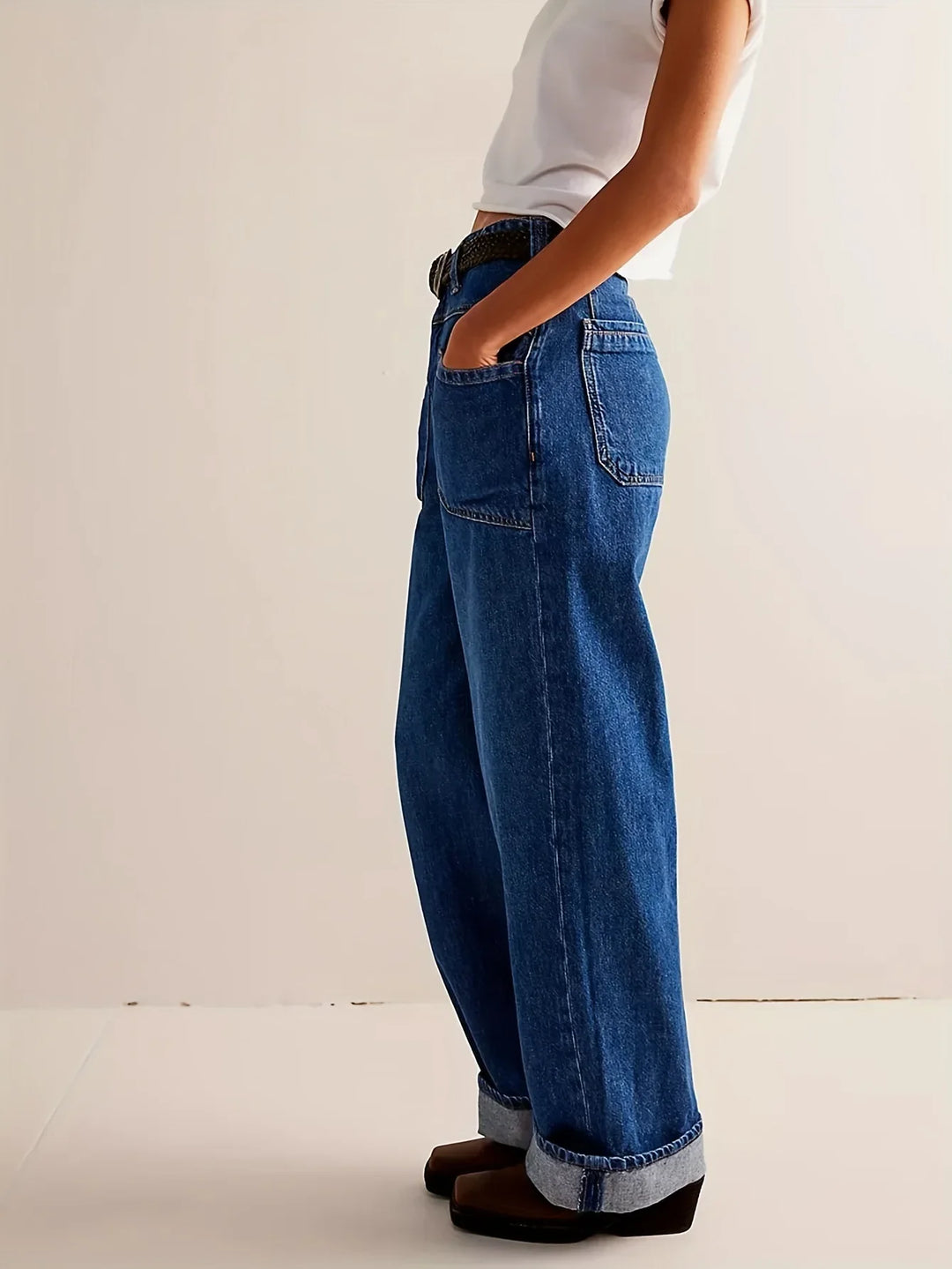 Duttini | High-Waist Wide-Leg Denim