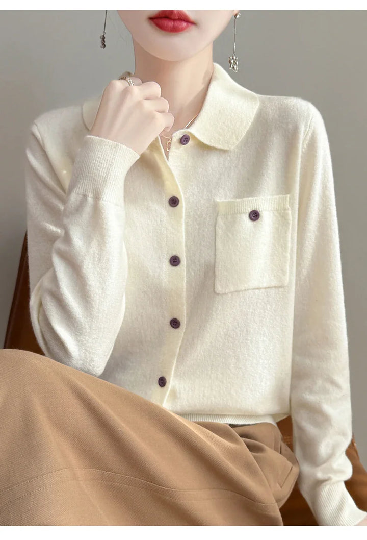 Duttini | Merino Wool Polo Cardigan