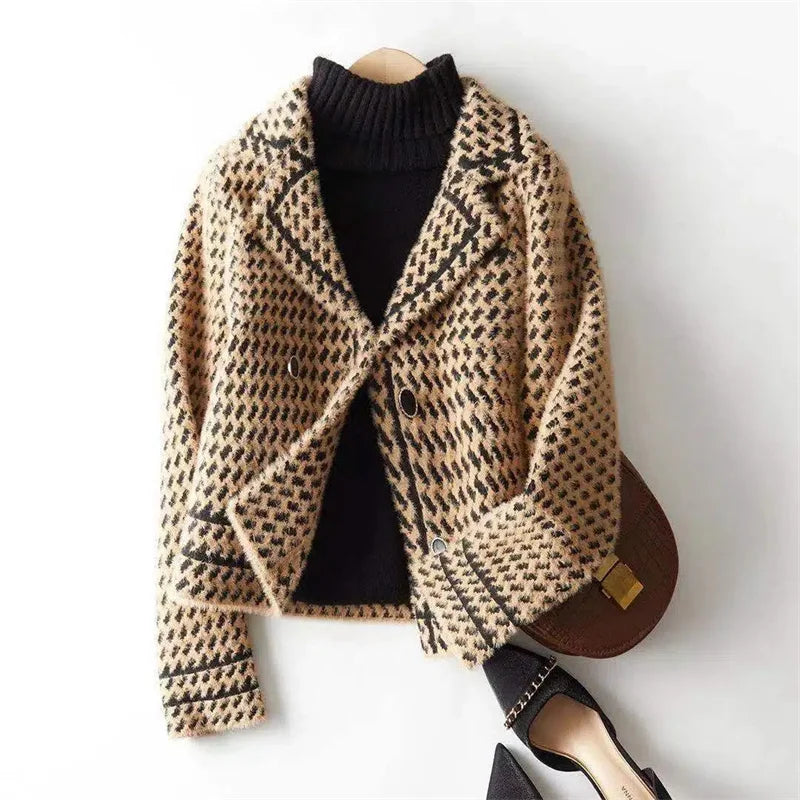 Duttini | Houndstooth Knit Jacket