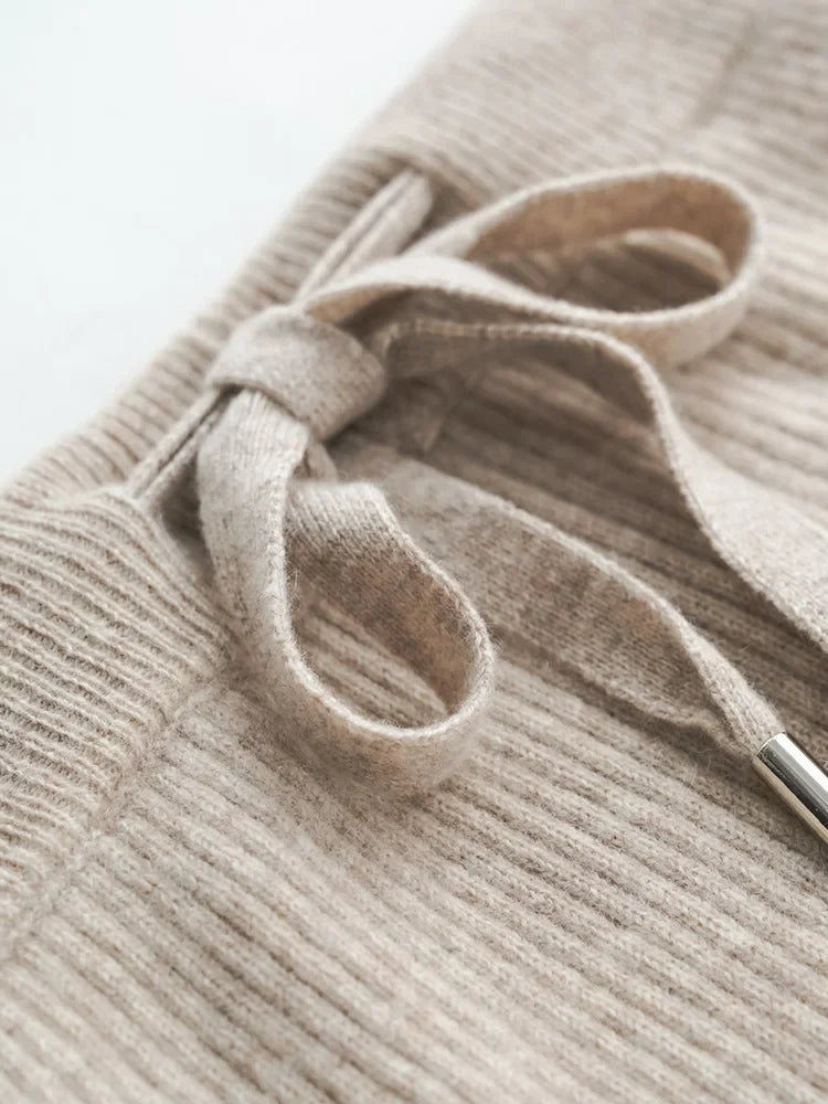 Duttini | Wool Knitted Wide Leg Pants