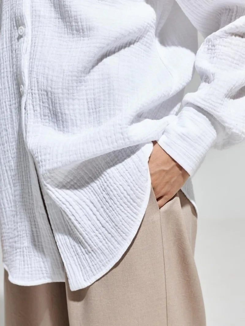 Duttini | Cotton Summer Shirt for Men in White