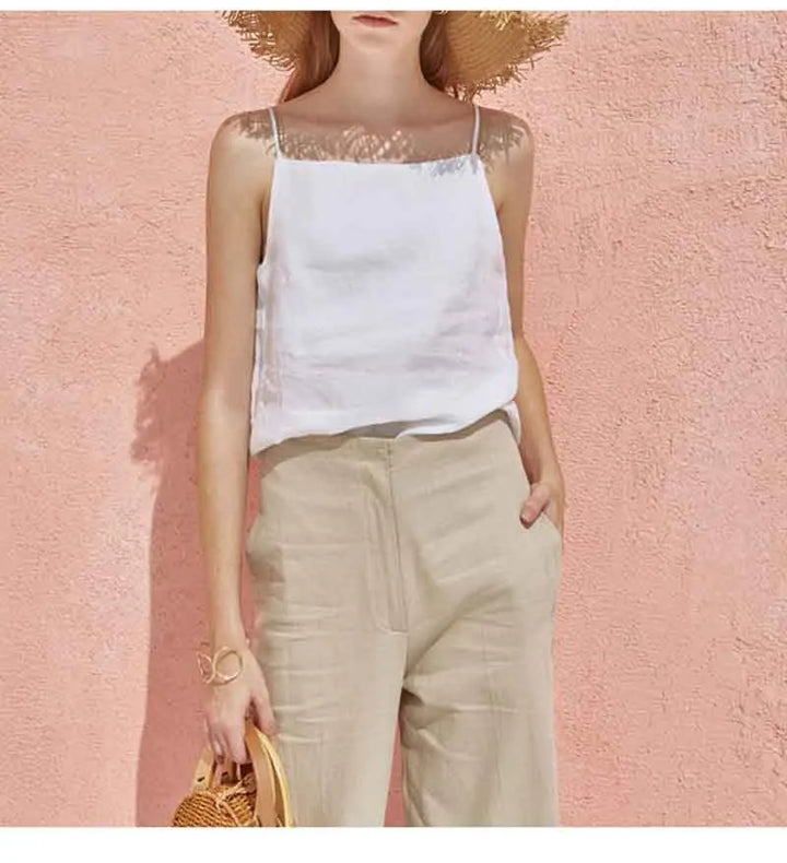 Duttini | Satin Strap Linen Cami