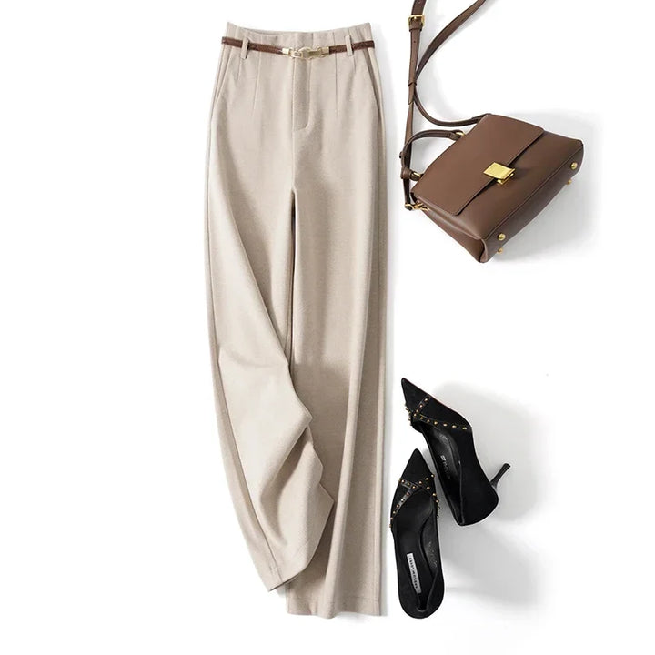 Duttini | Wide Leg Wool Trousers
