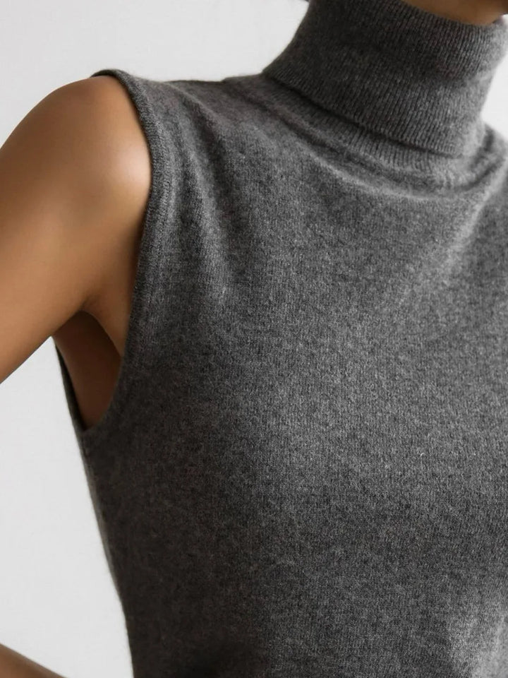 Duttini | High-Neck Vest for Women in Premium Fabric