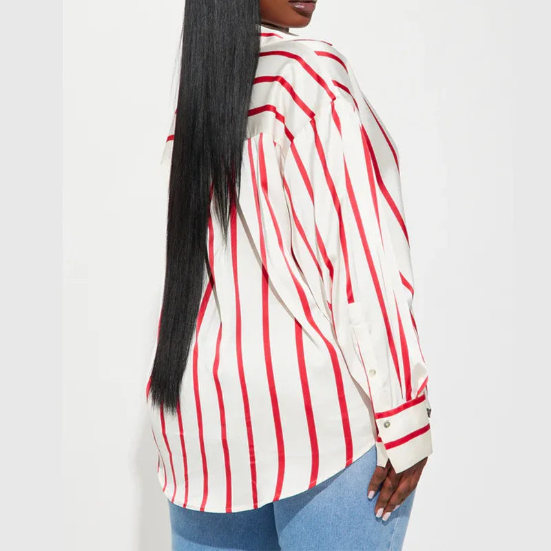 Duttini | Satin Stripe Shirt for Women