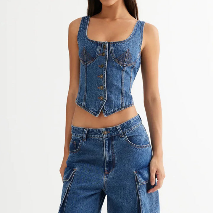 Duttini | Denim Vest Top for Women