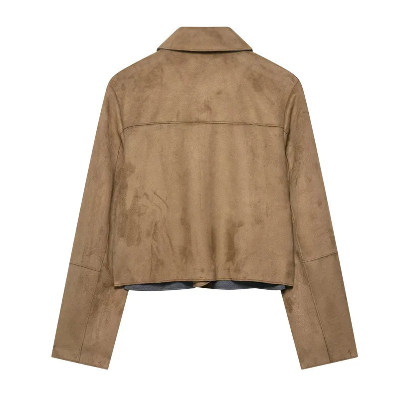 Duttini | Suede Cropped Jacket