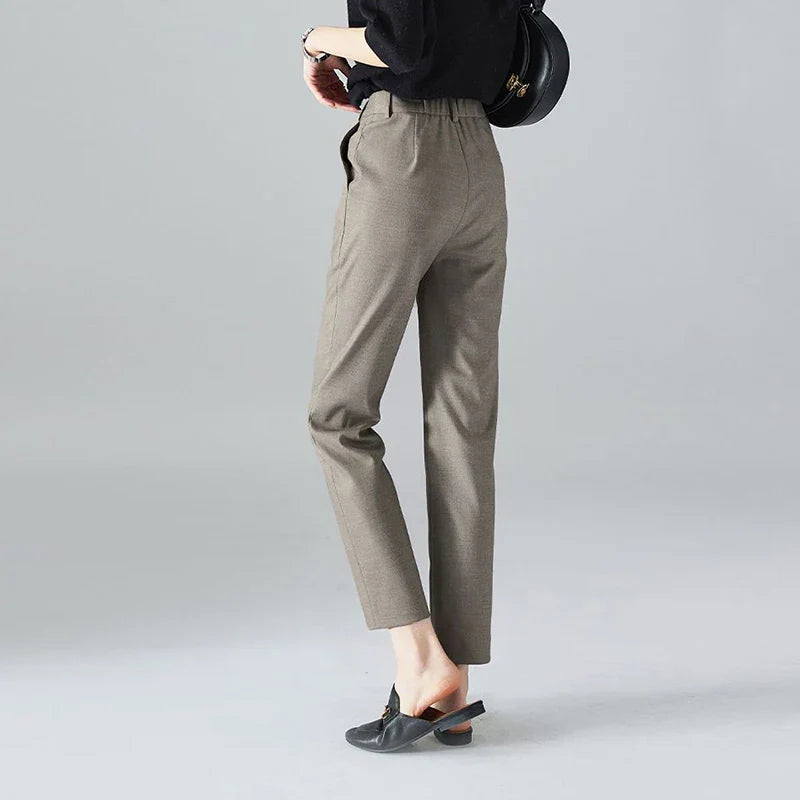Duttini | High-Waist Trousers for Women in Black