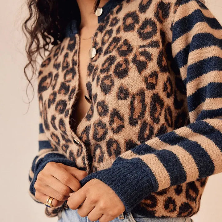 Duttini | Leopard Striped Top for Women