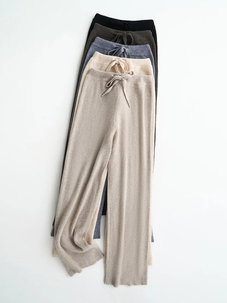 Duttini | Wool Knitted Wide Leg Pants