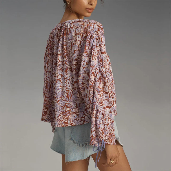 Duttini | Floral Blouse for Women in Lightweight Fabric