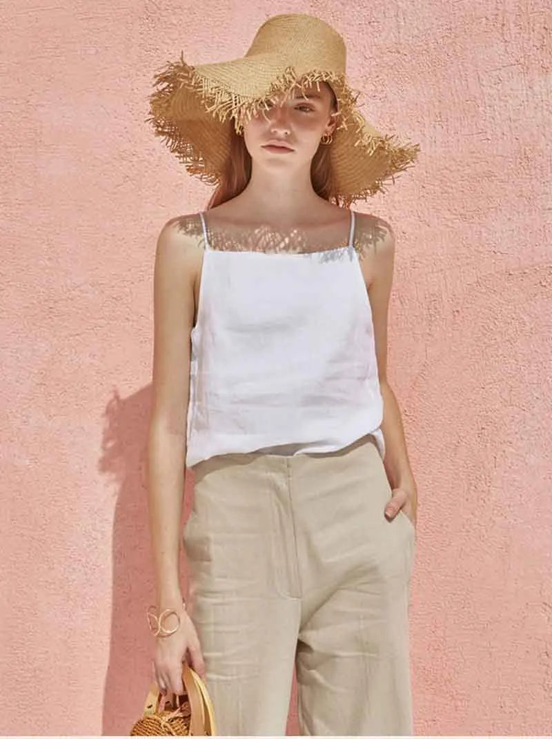 Duttini | Satin Strap Linen Cami