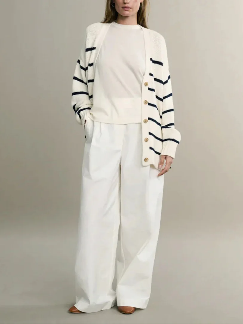 Duttini | Organic Striped Cardigan