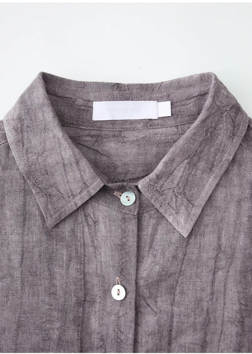 Duttini | Pleated Linen Button Shirt