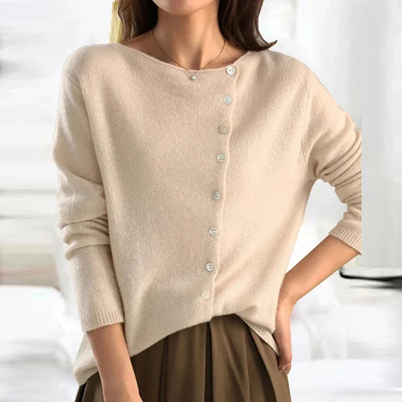 Duttini | Asymmetric Button Sweater