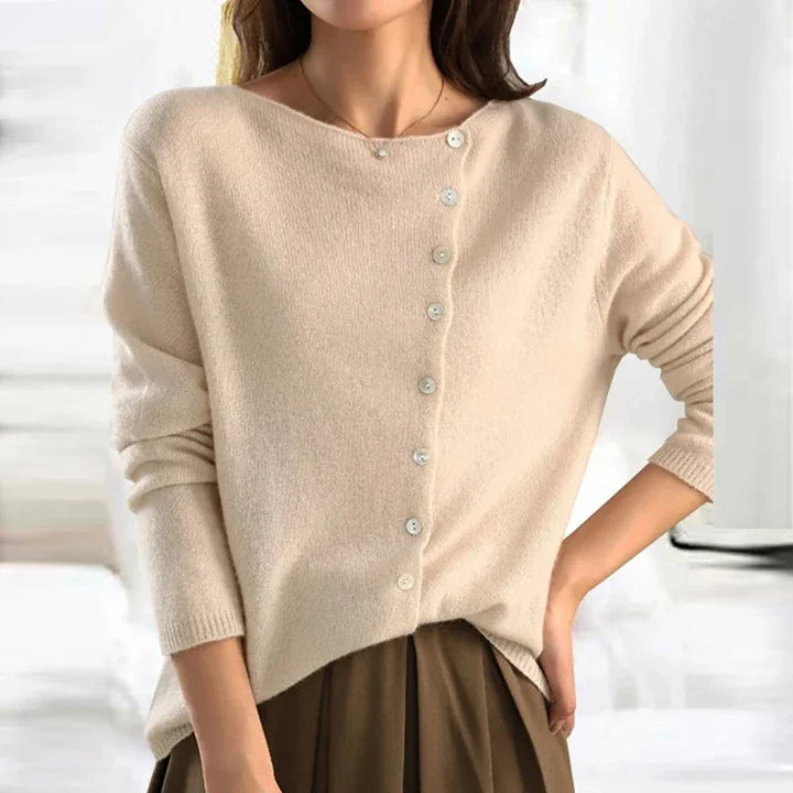 Duttini | Asymmetric Button Sweater