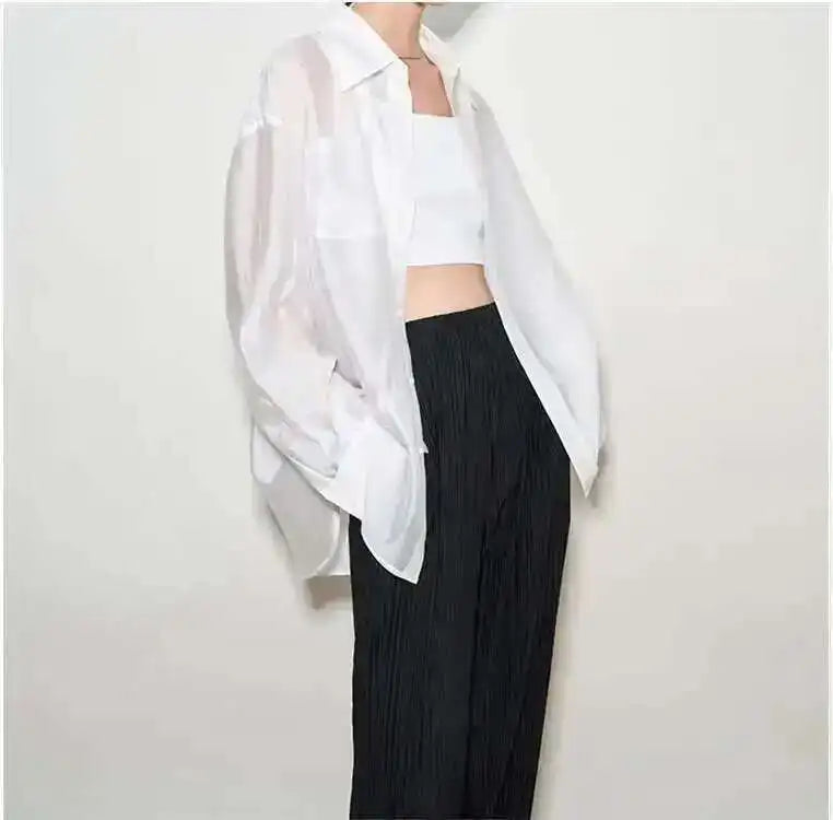 Duttini | Silk Poplin Blouse for Women in Flowing Fit