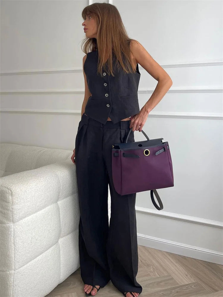 Duttini | Linen Trouser Set