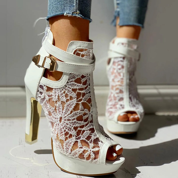 Duttini | Lace Mesh Heels
