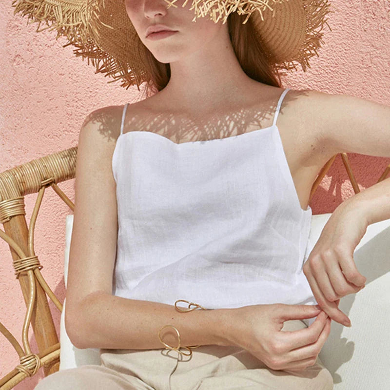 Duttini | Satin Strap Linen Cami
