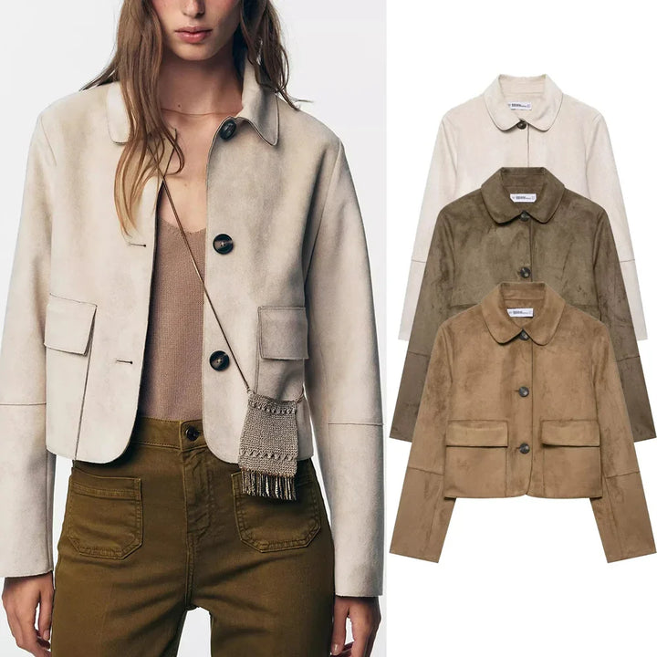 Duttini | Suede Cropped Jacket