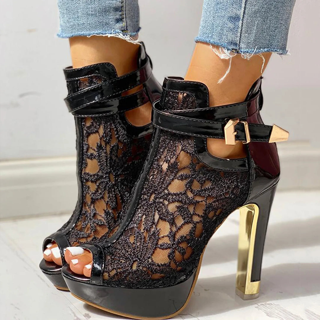Duttini | Lace Mesh Heels