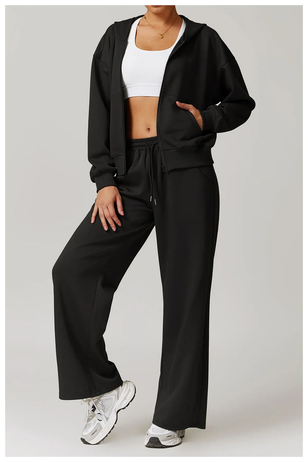 Duttini | High Rise Pant for Women in Black