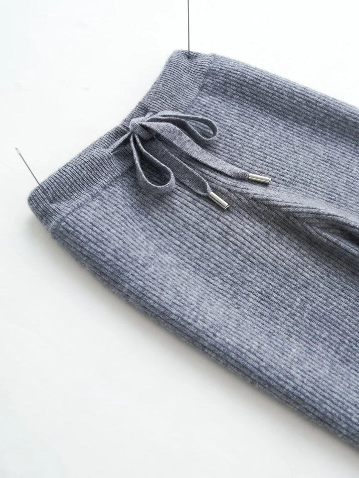 Duttini | Wool Knitted Wide Leg Pants