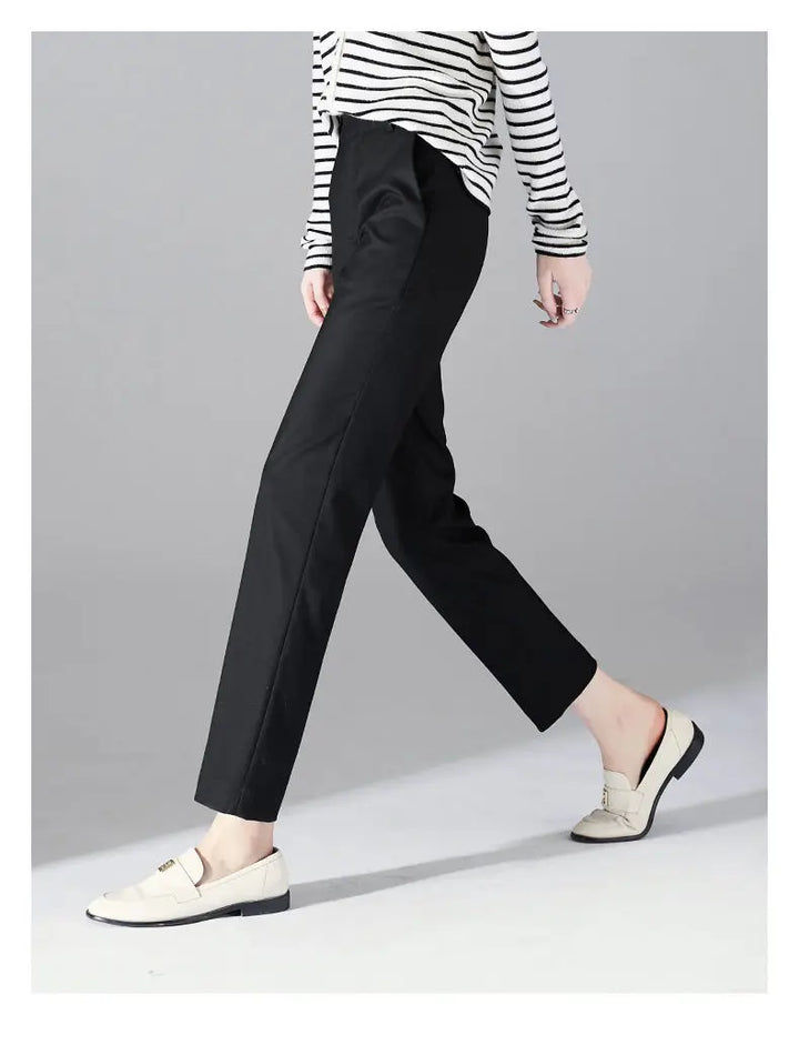 Duttini | High-Waist Trousers for Women in Black