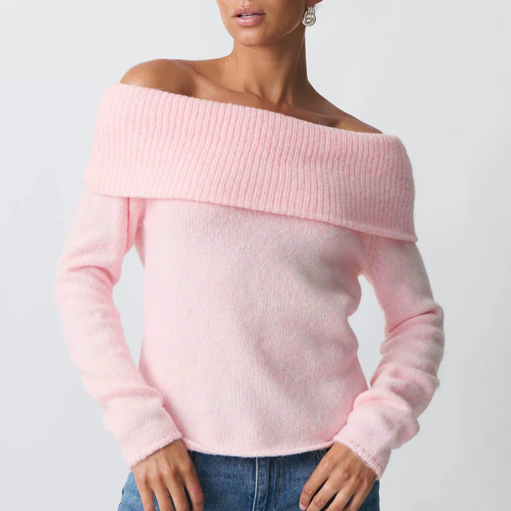 Duttini | Knit Top for Women in Soft Fabric, Relaxed Fit, Ivory