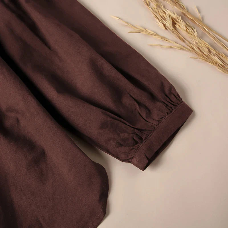 Duttini | Gathered Lantern Sleeve Blouse