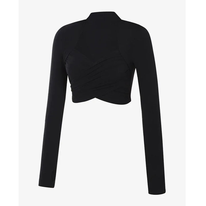 Duttini | Wrap Top for Women in Soft Fabric, Relaxed Fit, White