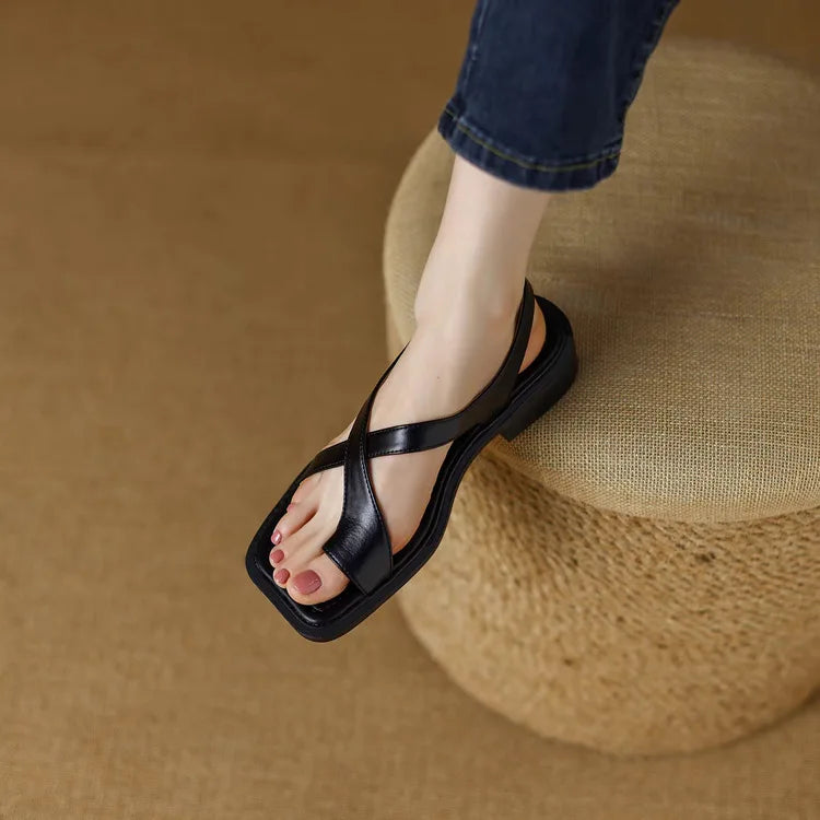 Duttini | Leather Cross Sandals
