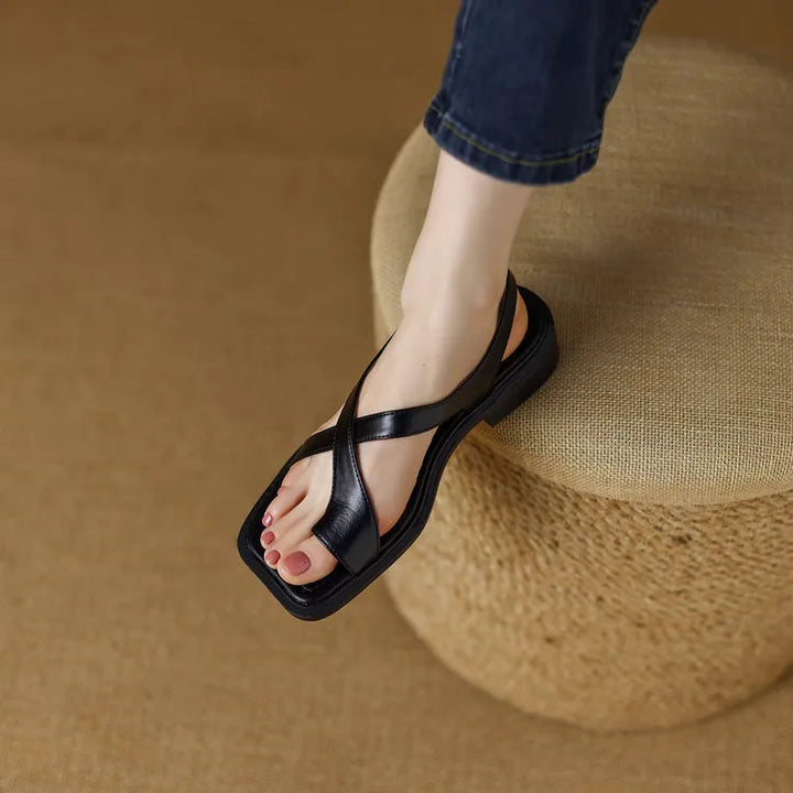 Duttini | Leather Cross Sandals