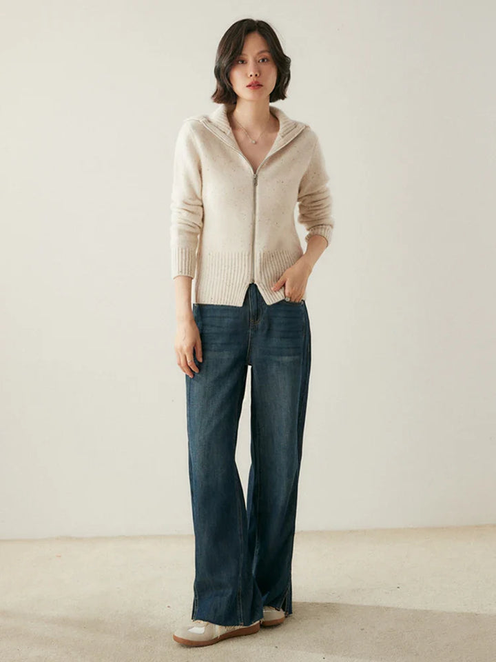 Duttini | Cashmere Zip Cardigan