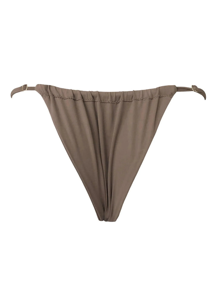 Duttini | Scrunchable Coverage Bikini Bottom in Toast