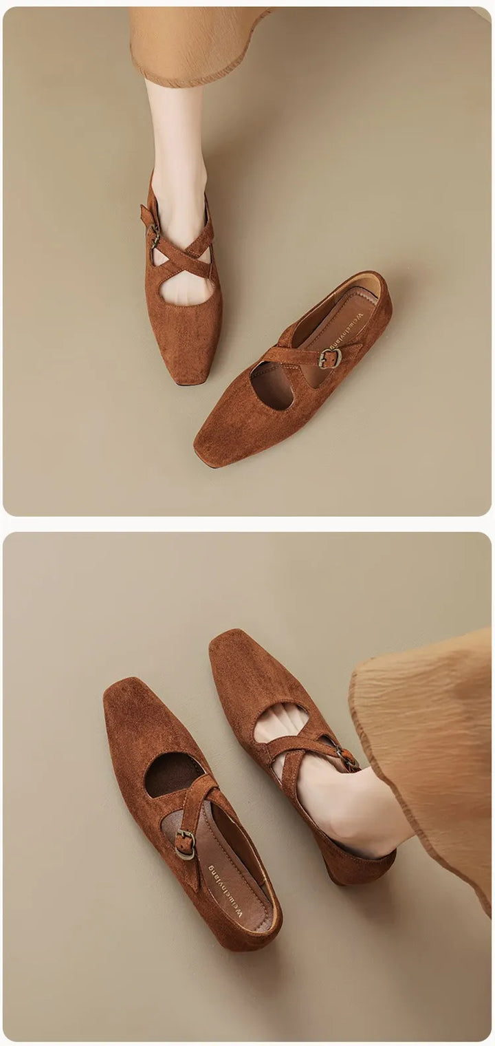 Duttini | Buckled Suede Mule