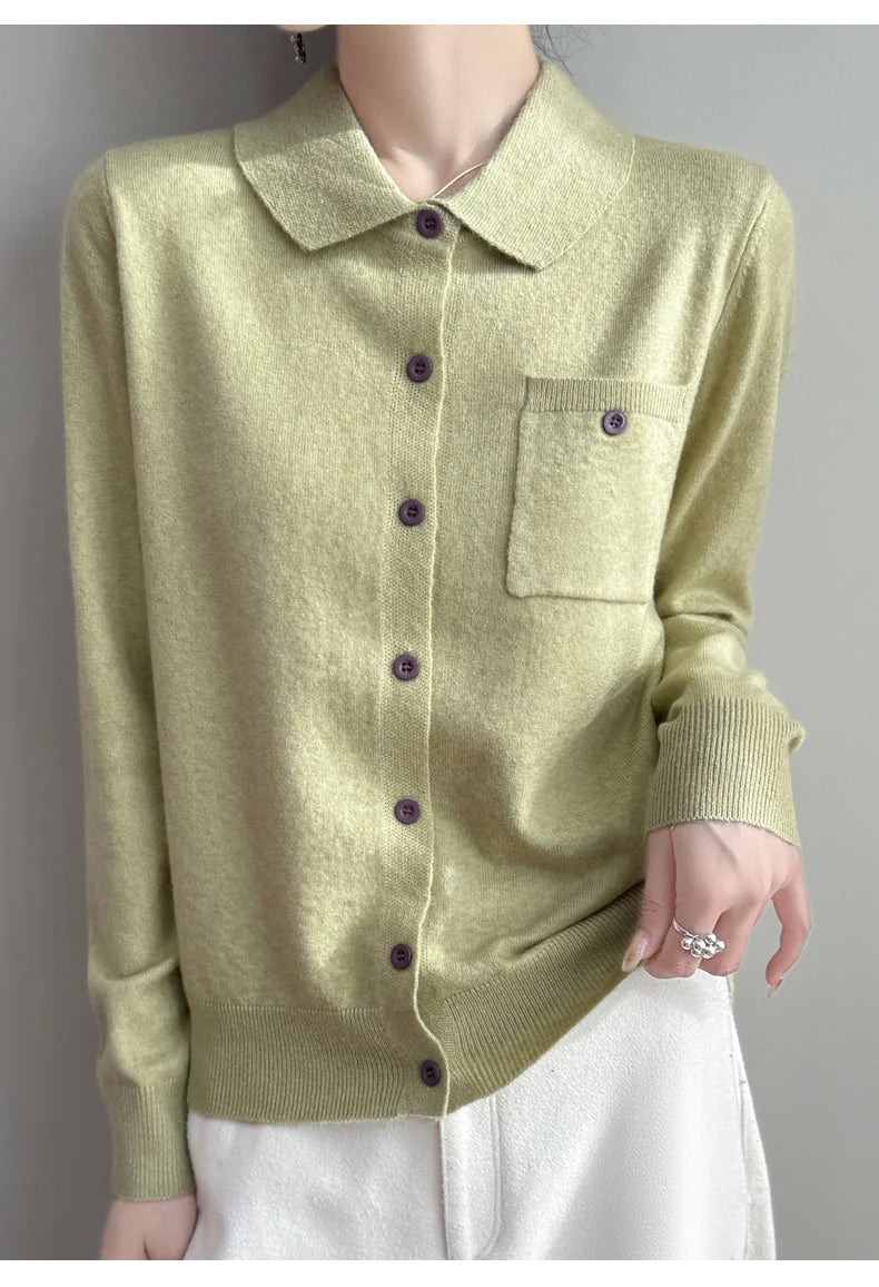 Duttini | Merino Wool Polo Cardigan