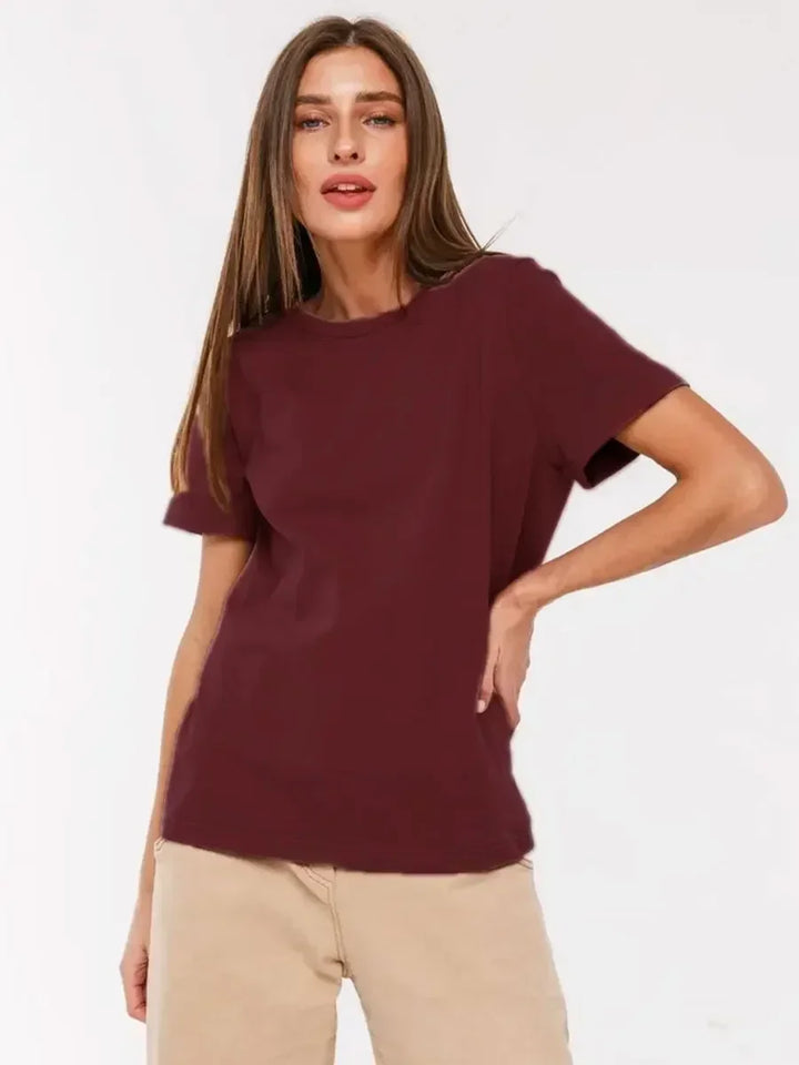 Duttini | Cotton Tee for Women in White, Casual Fit