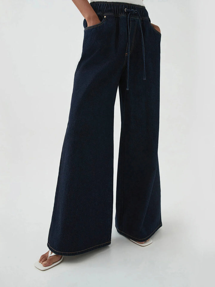 Duttini | Wide-Leg Jean for Women in Denim Blue