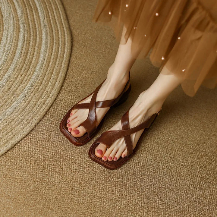 Duttini | Leather Cross Sandals