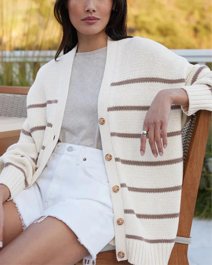 Duttini | Organic Striped Cardigan