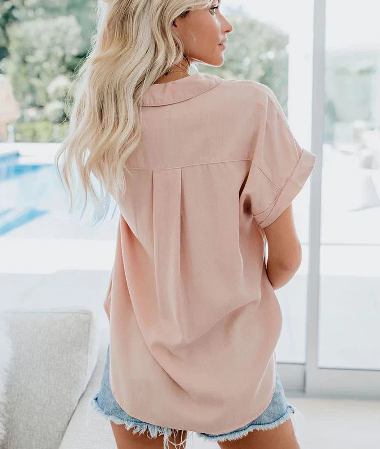 Duttini | Modern Relaxed Fit Casual Blouse for a Polished Look