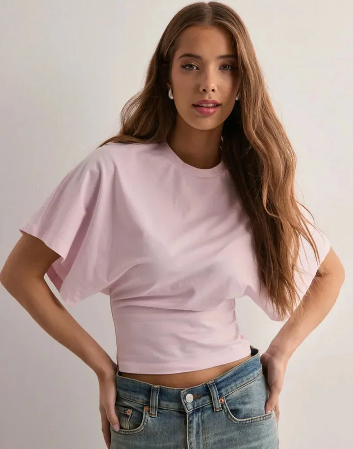 Duttini | Drape Cotton Tee for Women in White