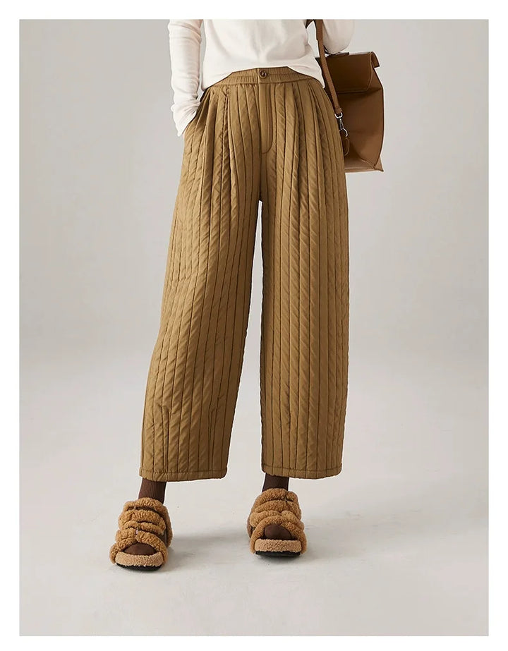 Duttini | Cotton Wide-Leg Pants for Women in Beige